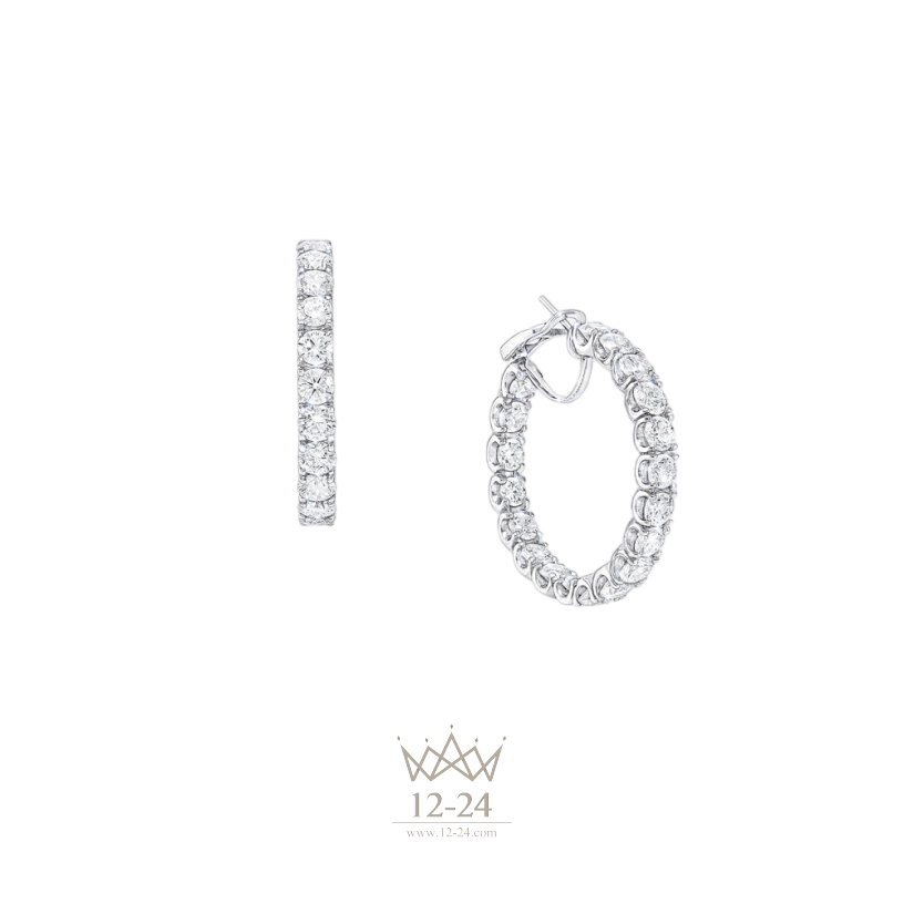 Graff Round Diamond Hoop Earrings RGE400