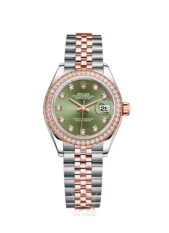 Rolex Lady-Datejust 28 Steel Everose gold and Diamonds 279381rbr-0007