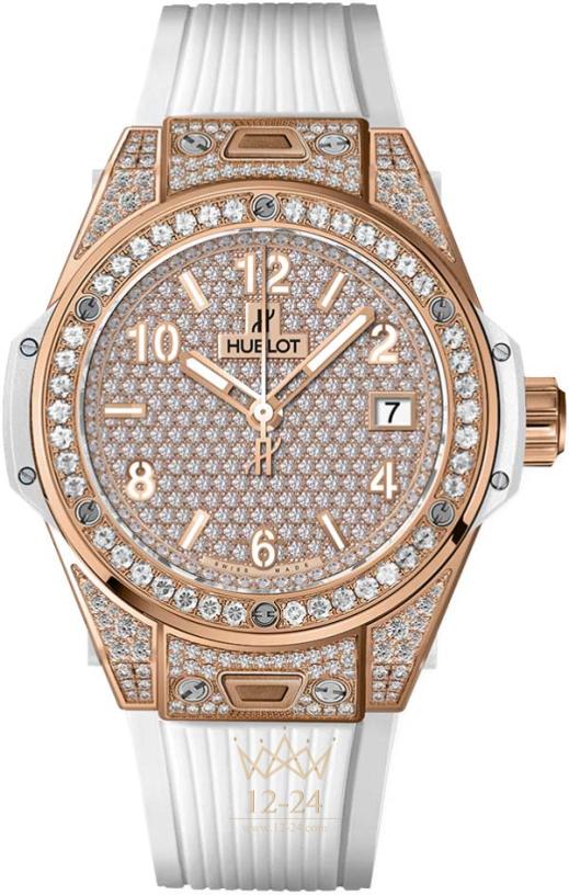 Hublot ONE CLICK KING GOLD WHITE FULL PAVÉ 465.OE.9010.RW.1604