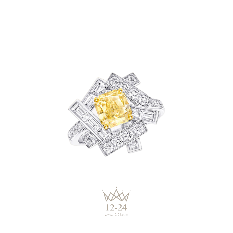 Graff Threads Yellow and White Diamond Ring RGR827