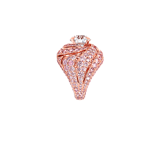 Украшение Graff Pink Swirl Ring Pink and White Diamond RGR490 — дополнительная миниатюра 2