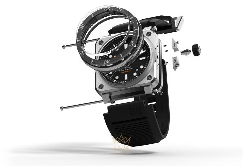 Bell &amp; Ross BR 03-92 DIVER BR0392-D-BL-ST/SRB