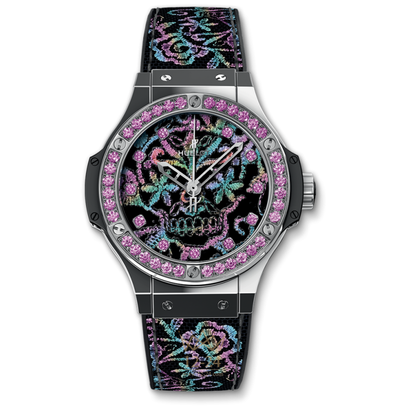 Hublot Broderie Sugar Skull Steel 41 mm 343.SS.6599.NR.1233