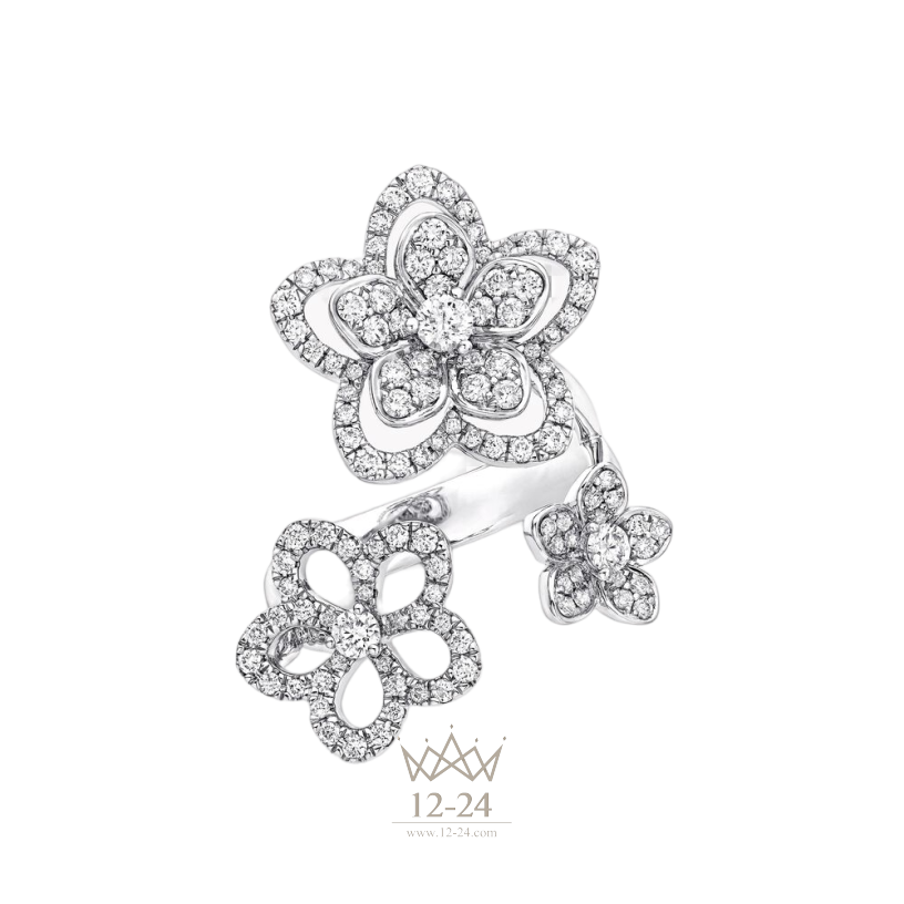 Graff Wild Flower Triple Diamond Ring RGR841