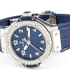 Часы Hublot Steel Blue Diamonds 38 mm 361.SX.7170.LR.1204 — дополнительная миниатюра 1