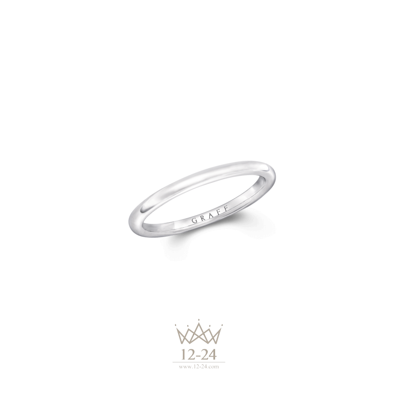 Graff Slim Wedding Band White Gold RGR414