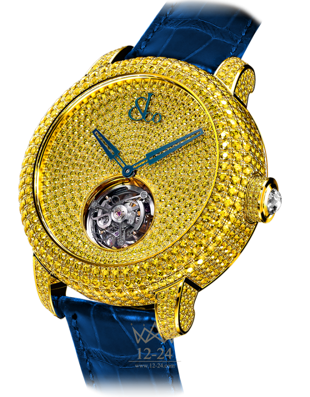Jacob &amp; Co Caviar Tourbillon Pave Yellow Diamonds CV201.50.RY.RY.A