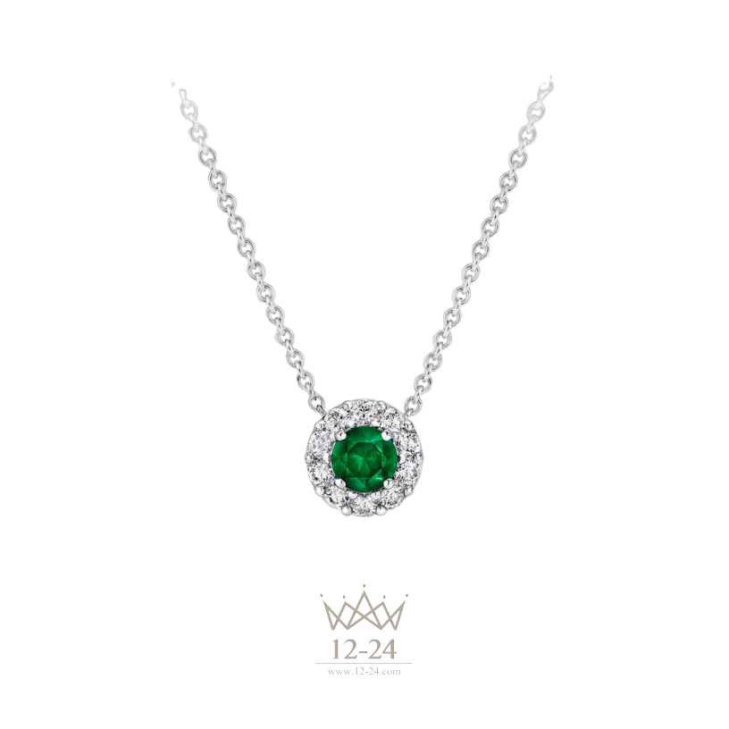Graff Icon Round Emerald and Diamond Pendant RGP685_GP28584