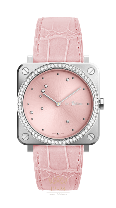 Bell &amp; Ross Br S Pink Diamond Eagle Diamonds BRS-EP-ST-LGD/SCR