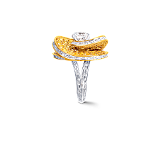 Украшение Graff Swirl Twist Ring Yellow and White Diamond RGR520 — дополнительная миниатюра 2