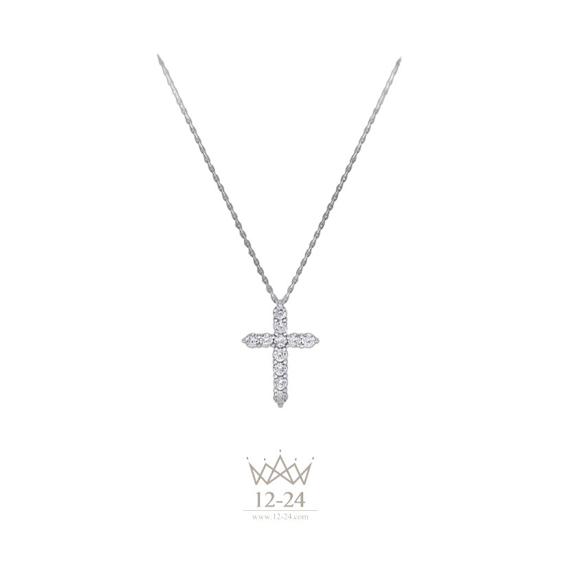 Graff Round Diamond Cross Mini Pendant RGP008