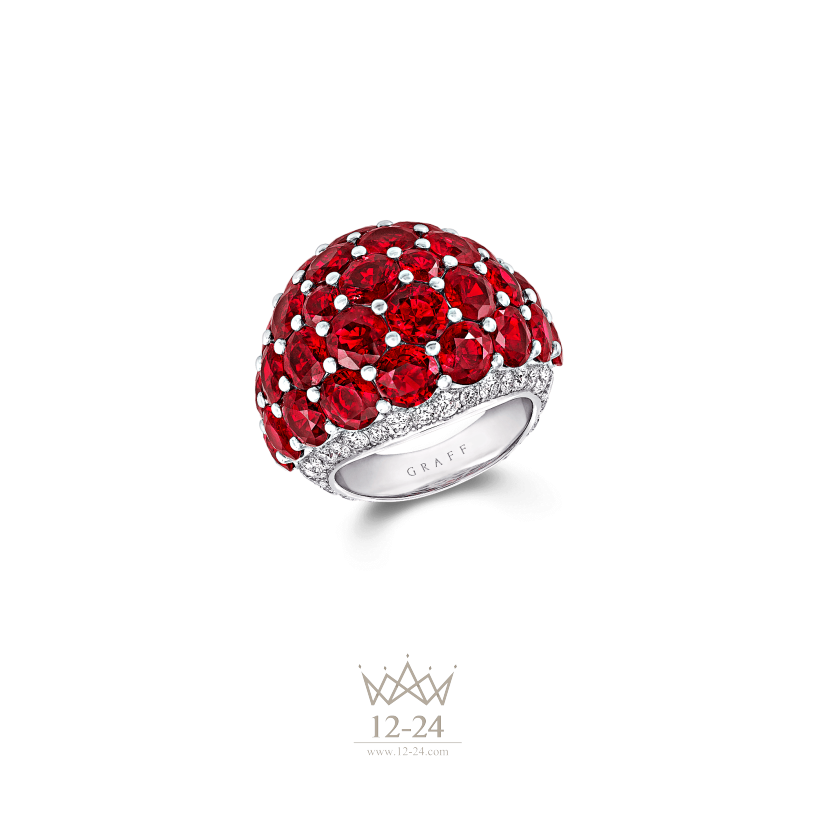 Graff Bombe Ring Ruby and Diamond RGR286