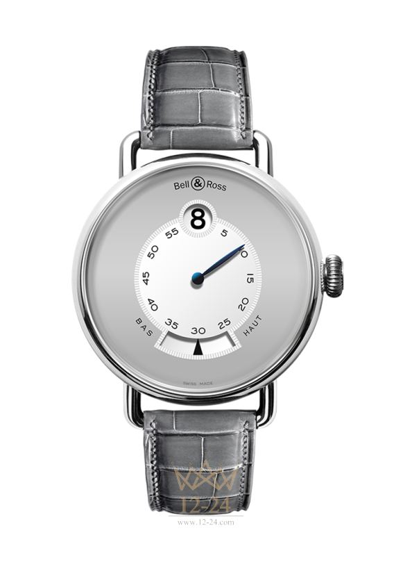 Bell &amp; Ross WW1 HEURE SAUTANTE PLATINUM BRWW1-JH2G-PT/SCR