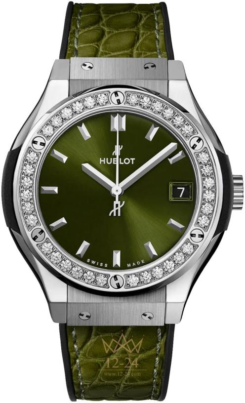 Hublot Green Titanium Diamonds 581.NX.8970.LR.1104