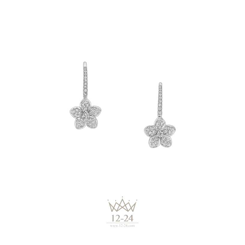 Graff Wild Flower Pavé Diamond Earrings RGE1667
